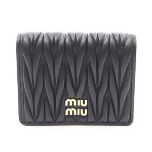 Miu Miu MATELASSEMiu Miu Bi fold Wallet Leather Black